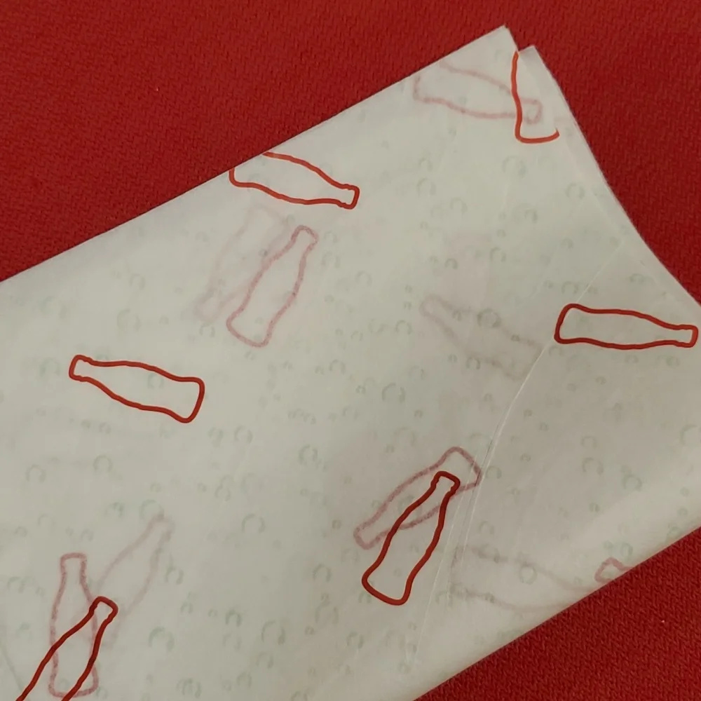 COKE bottle outline bubble graphics HTF Coca-Cola tissue paper Collectible